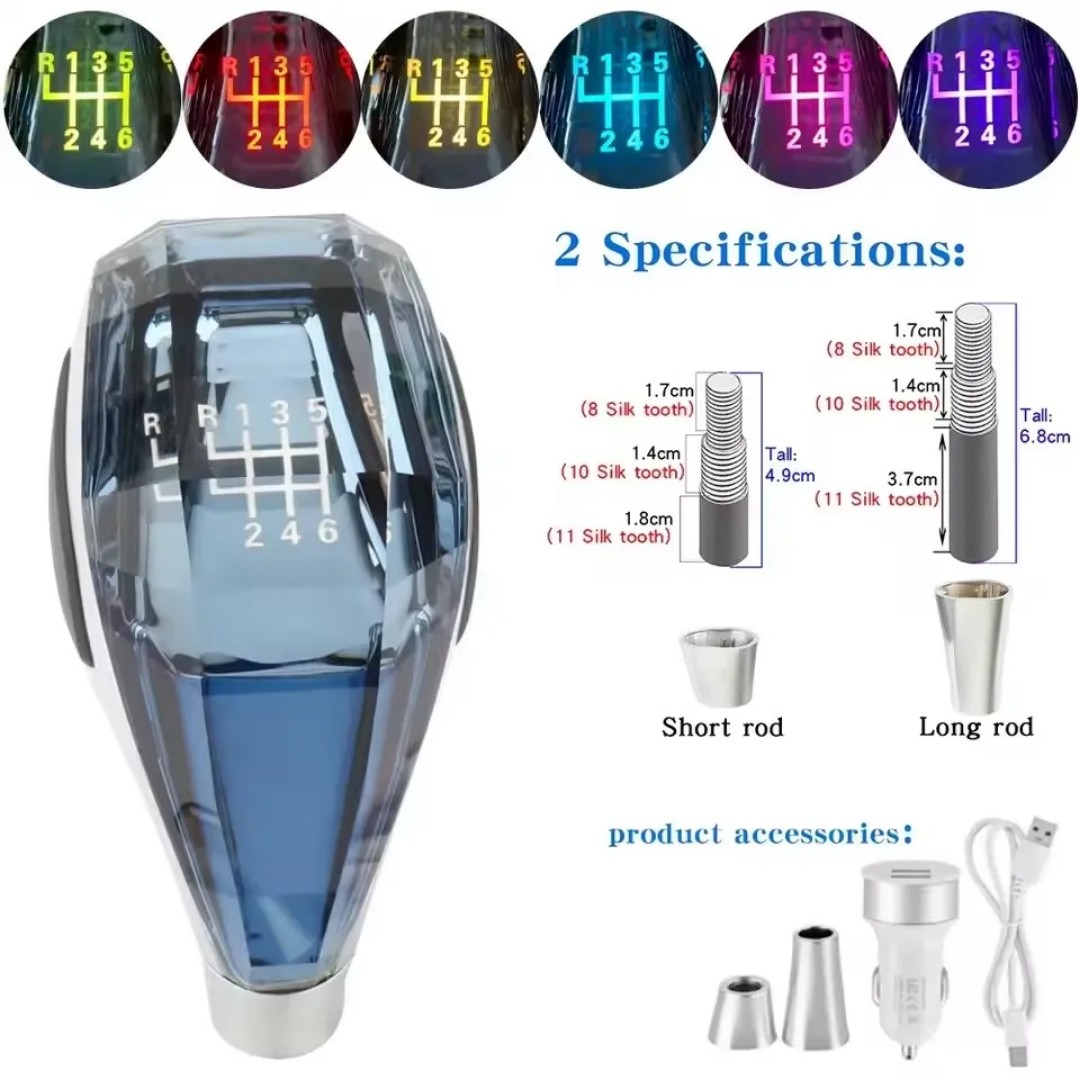 Premium Crystal LED Touch-Activated Gear Shift Knob