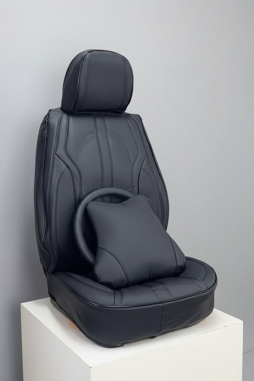 custom fit Black 5 seater set seat cover