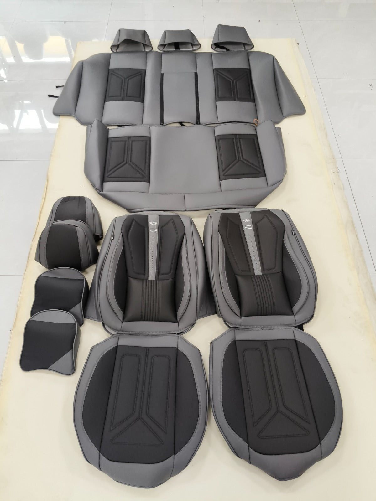custom fit Black ft Grey 5 seater set