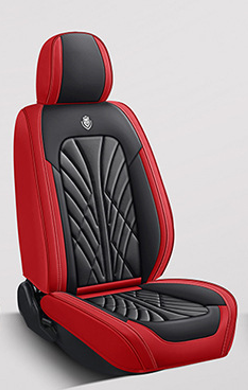 5 seater Luxury leather seat covers set black and Red