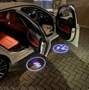 Car door logo light projects cartesy lights