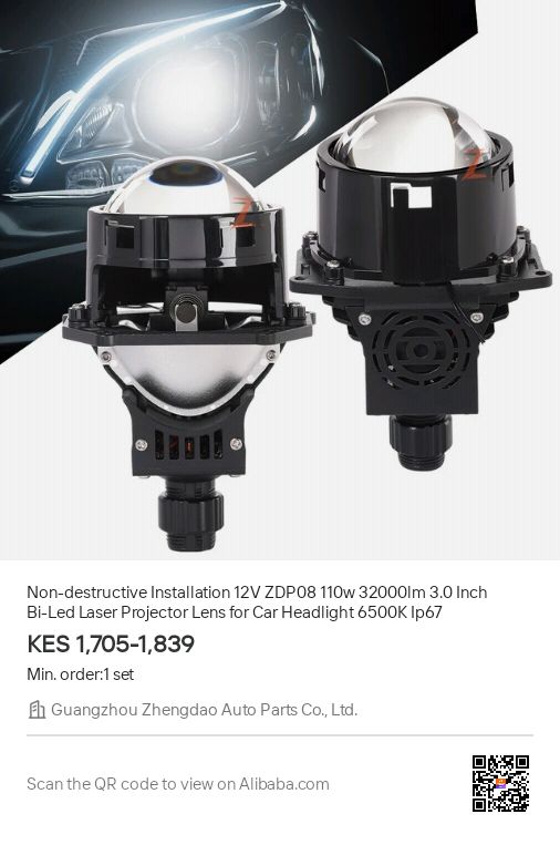 High-Power Bi-LED Laser Projector Foglight Lens Kit