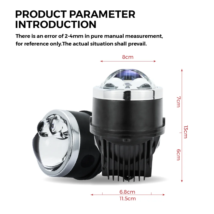 High-Power Bi-LED Laser Projector Foglight Lens Kit