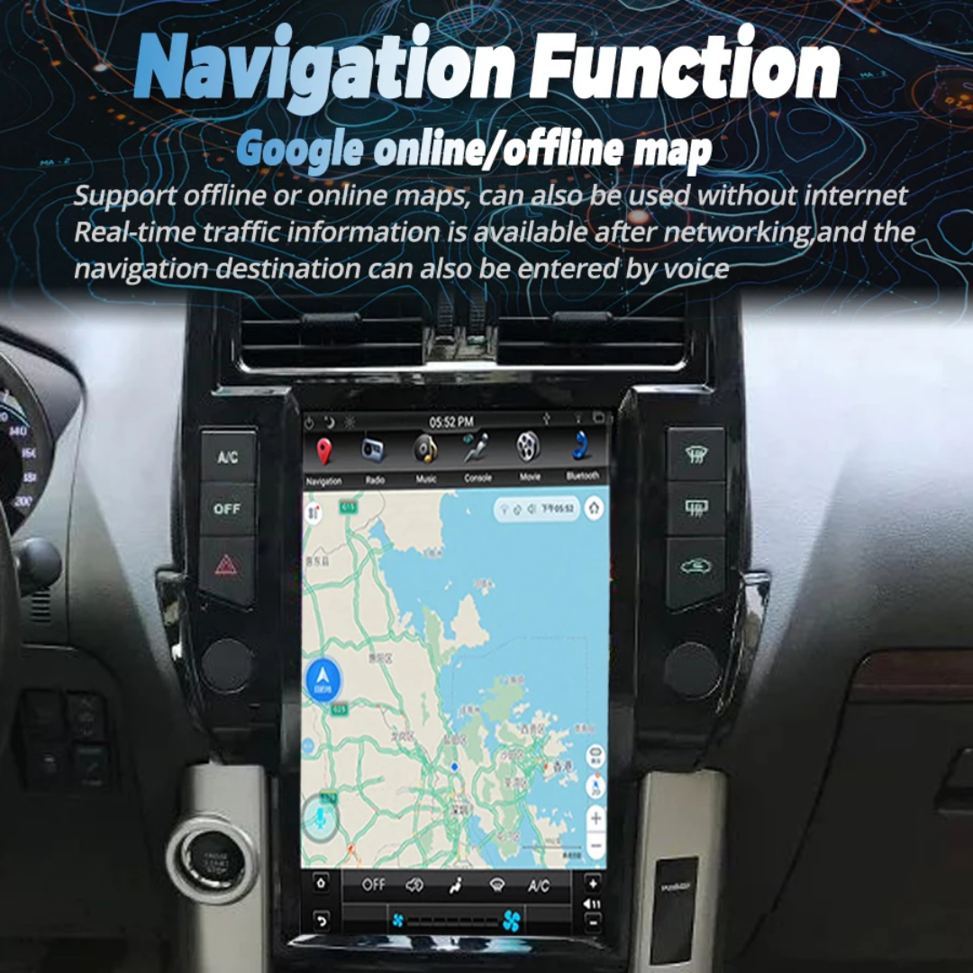 Toyota Land Cruiser Prado Android Multimedia Infotainment Screen