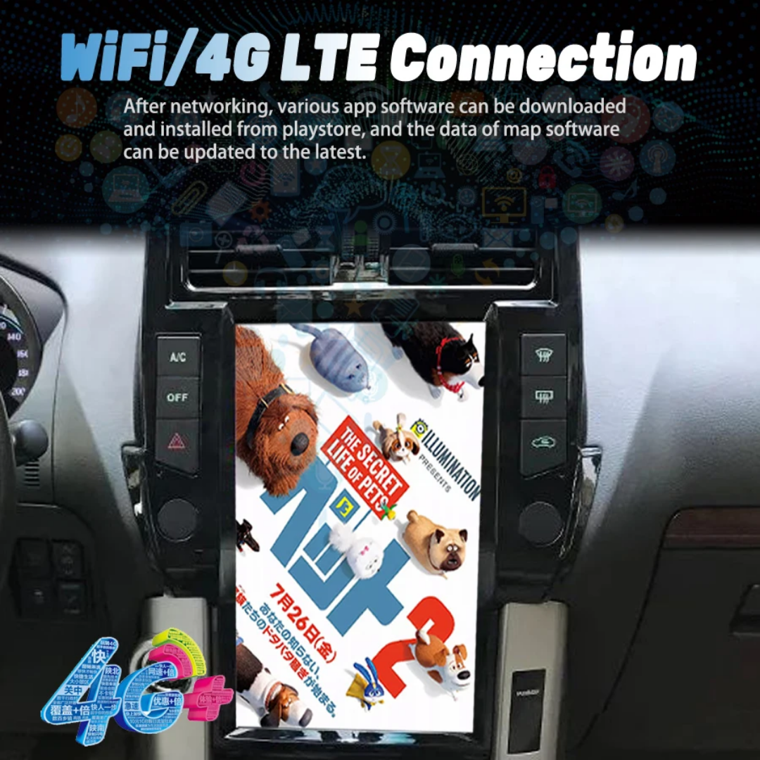 Toyota Land Cruiser Prado Android Multimedia Infotainment Screen