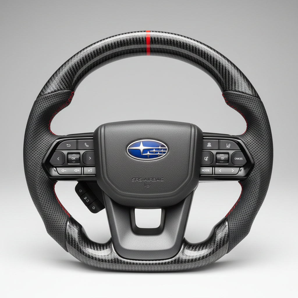 Subaru Premium Carbon Fiber & Perforated Leather Steering Wheel