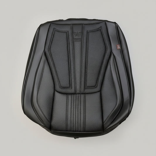 Sporty midnight Black set luxury leather seat covers set 5 pieces set