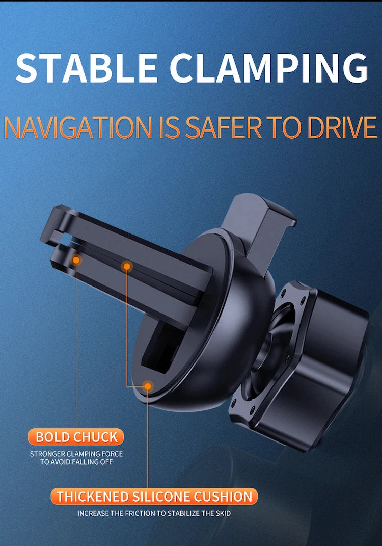 Smart Sensor Auto-Clamping Wireless Charging Phone Holder