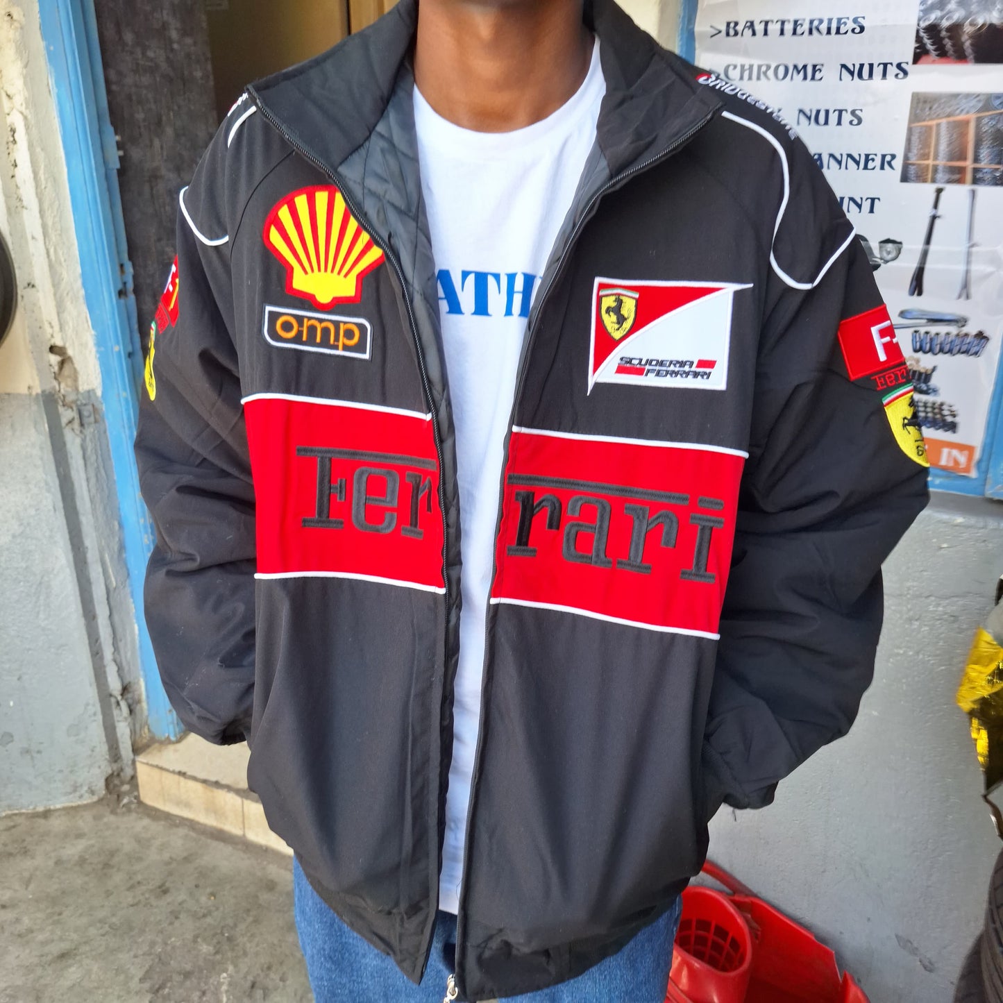 Ferrari F1 vintage racing bomber jacket