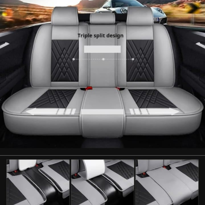 premium 5 seater covers Grey ft Black