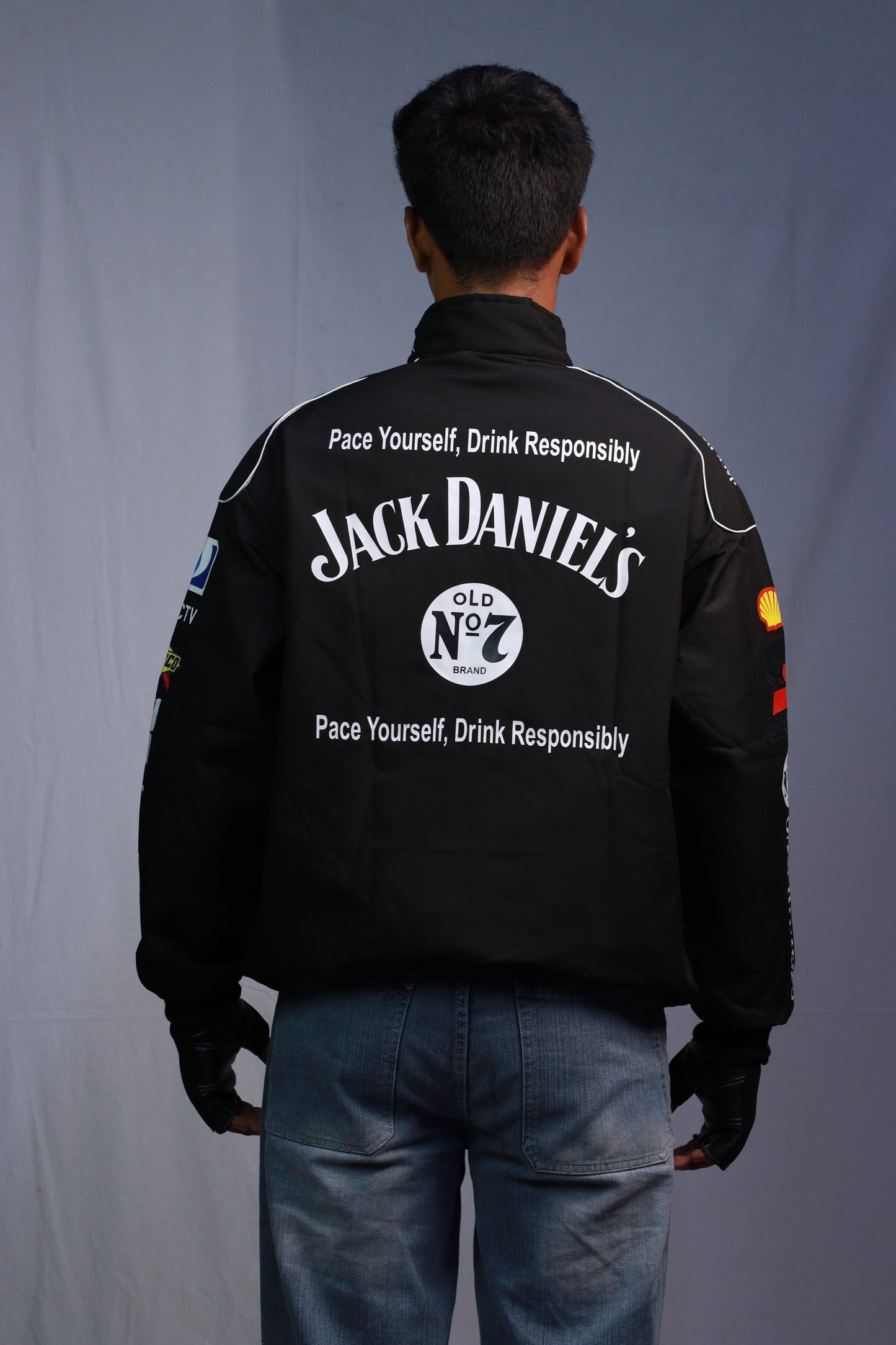 Jack Daniel F1 vintage racing bomber jacket