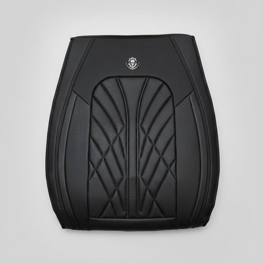 All Black luxury leather seat covers set 5 pieces set
