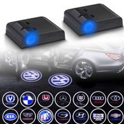 Car door logo light projects cartesy lights