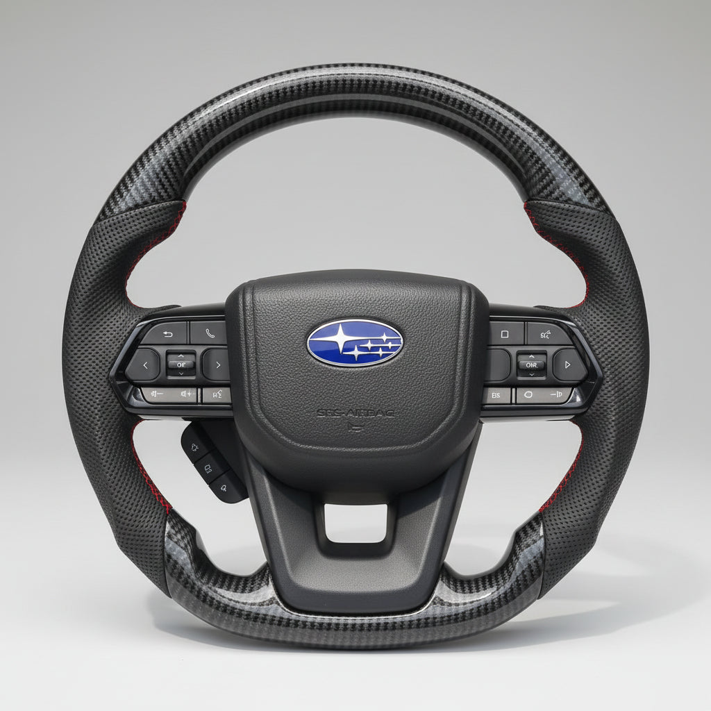 Subaru Premium Carbon Fiber & Perforated Leather Steering Wheel