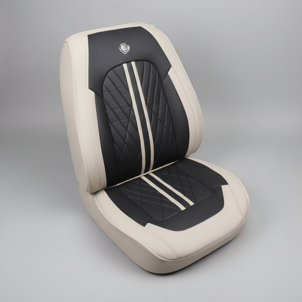 Black and beige classy 5 seater set premium leather seat covers
