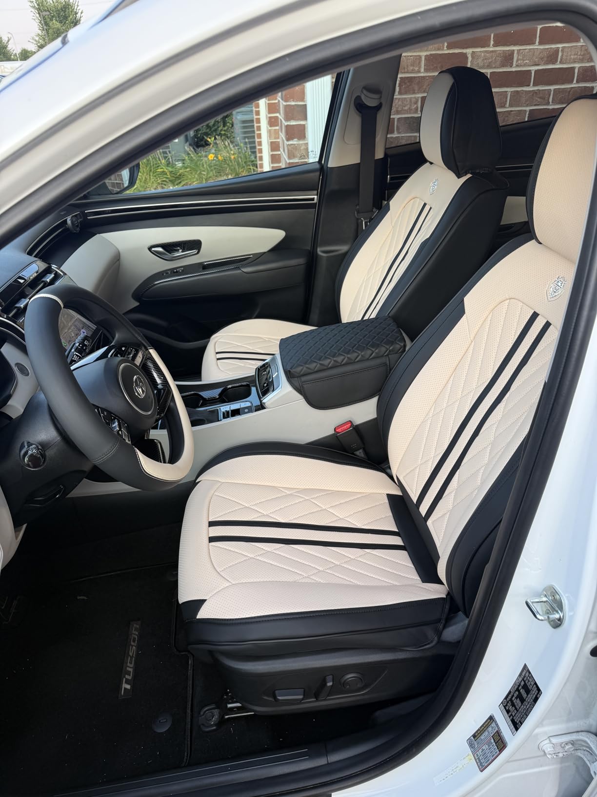 Black ft Beige seat covers set