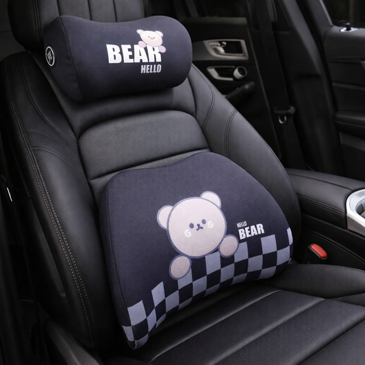 Hello Bear Orthopedic Memory Foam Lumbar Support & Headrest Set