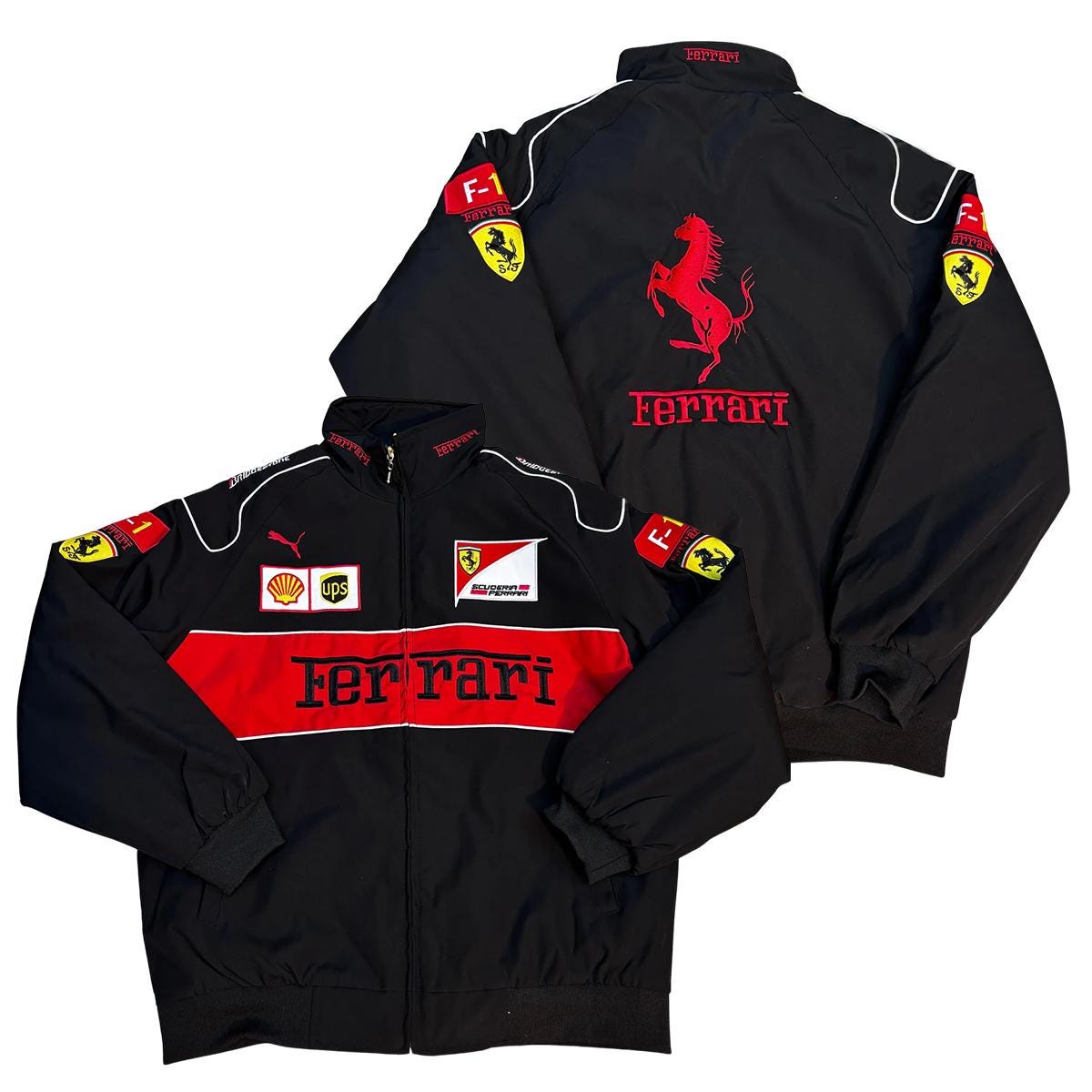 Ferrari F1 vintage racing bomber jacket