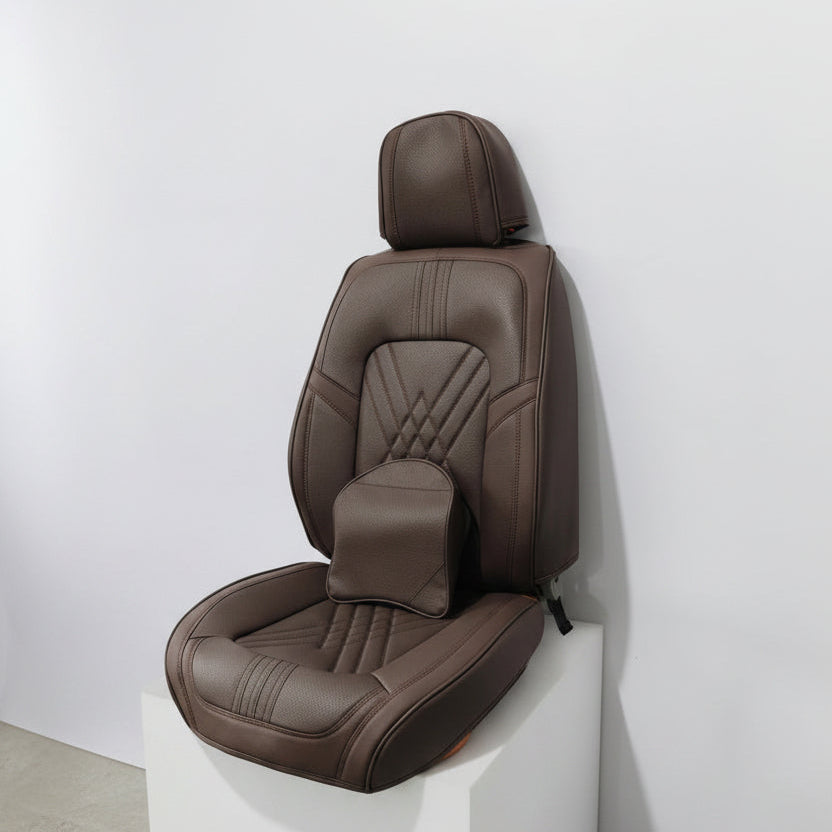 custom fit Brown 5 seater set seat covers