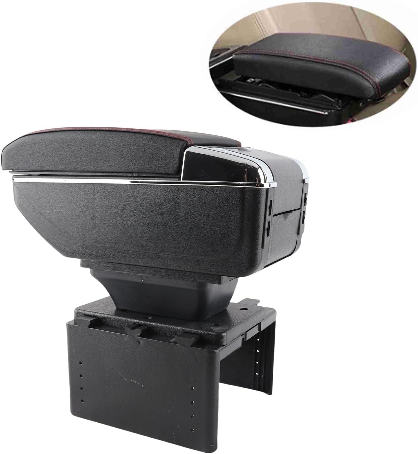 Universal Car Center Console Armrest Box with USB Ports