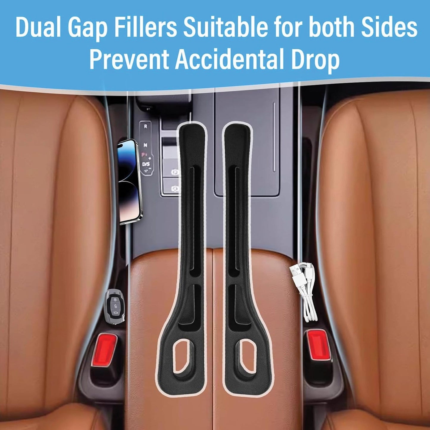 Premium  Car Seat Gap Filler Organizer
