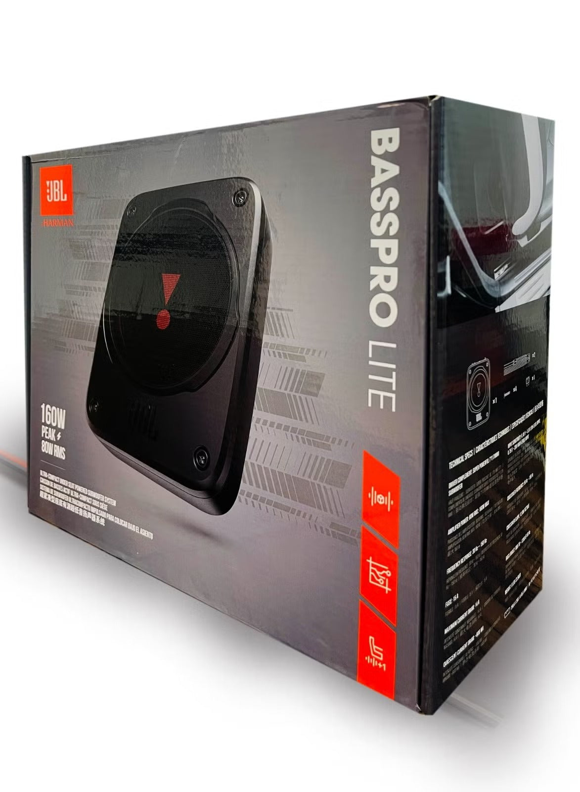 Ultra-Slim Underseat Active Subwoofer Base Speaker