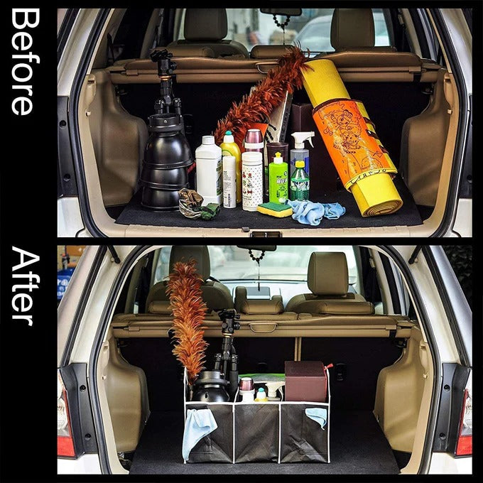 Heavy-Duty Collapsible Car Boot Organizer Bag