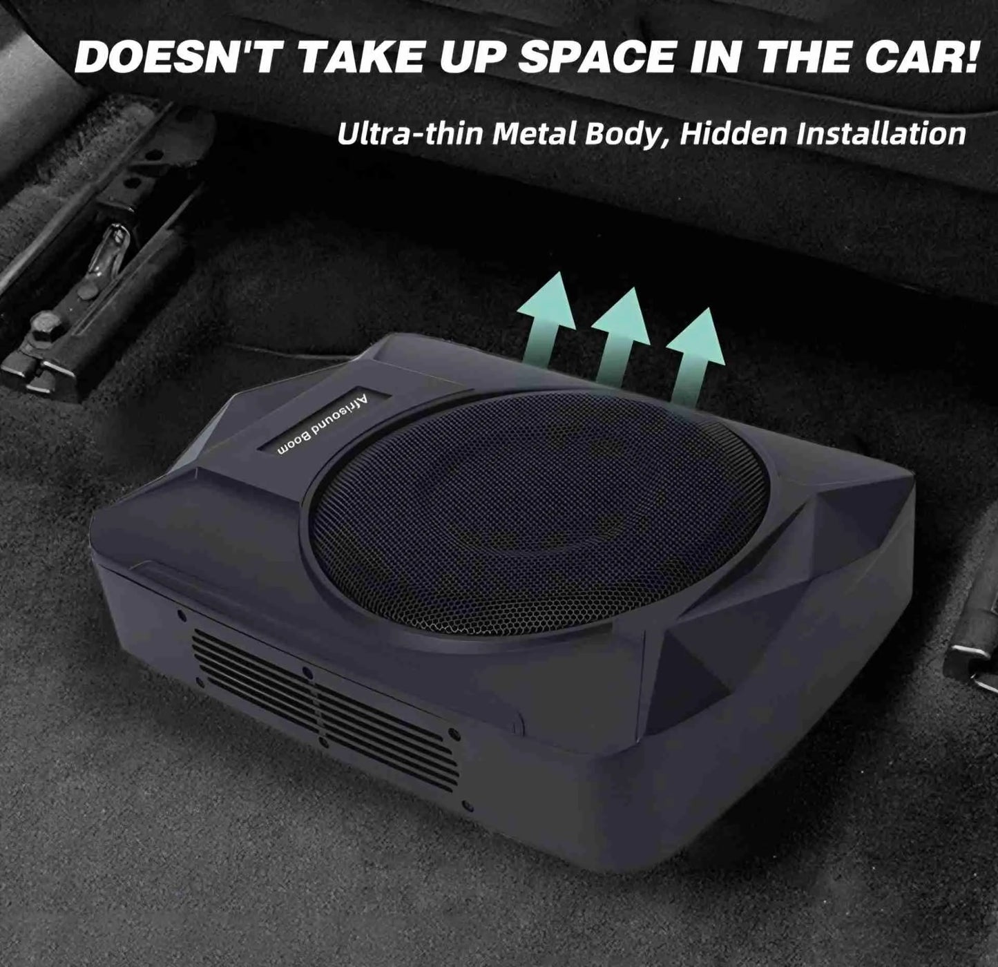 Ultra-Slim Underseat Active Subwoofer Base Speaker