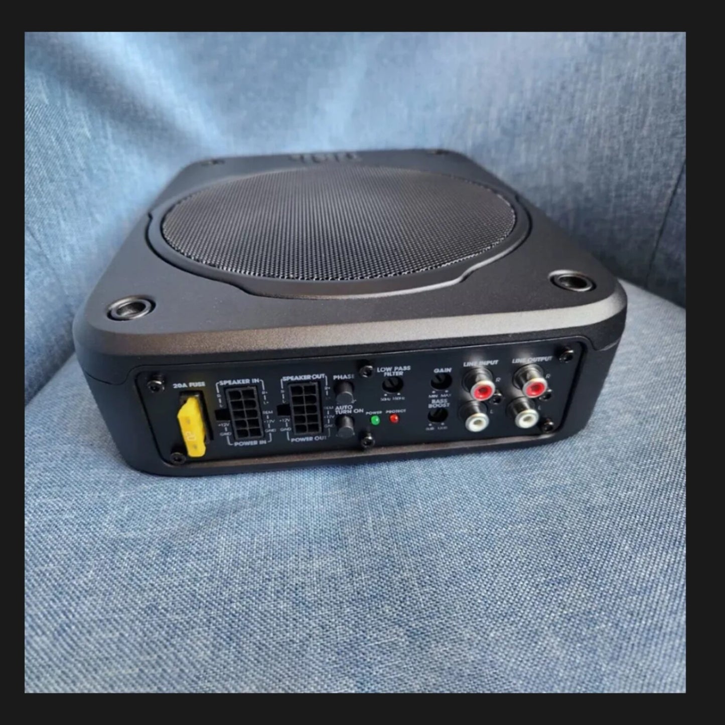 Ultra-Slim Underseat Active Subwoofer Base Speaker